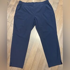 Eddie Bauer Womans Sz XL Traveler Pants Pull On Blue Hiking Camping Ankle